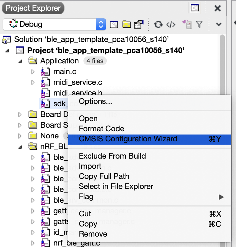 CMSIS Configuration Wizard