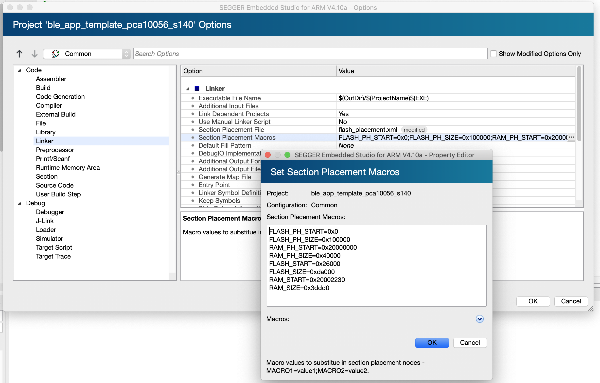 Section Placement Macros