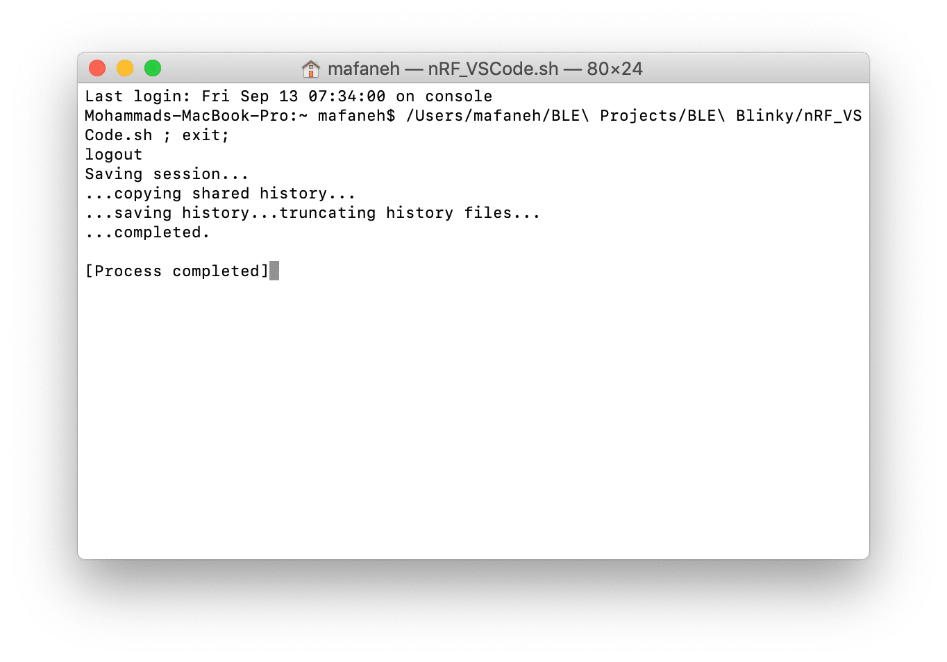 VS Code shell script launch